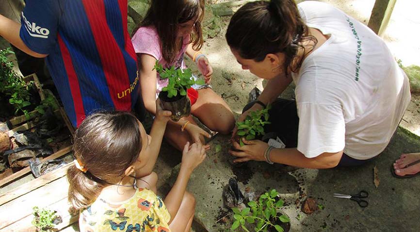 O Instituto Moleque Mateiro exerce a prática do aprendizado com a natureza